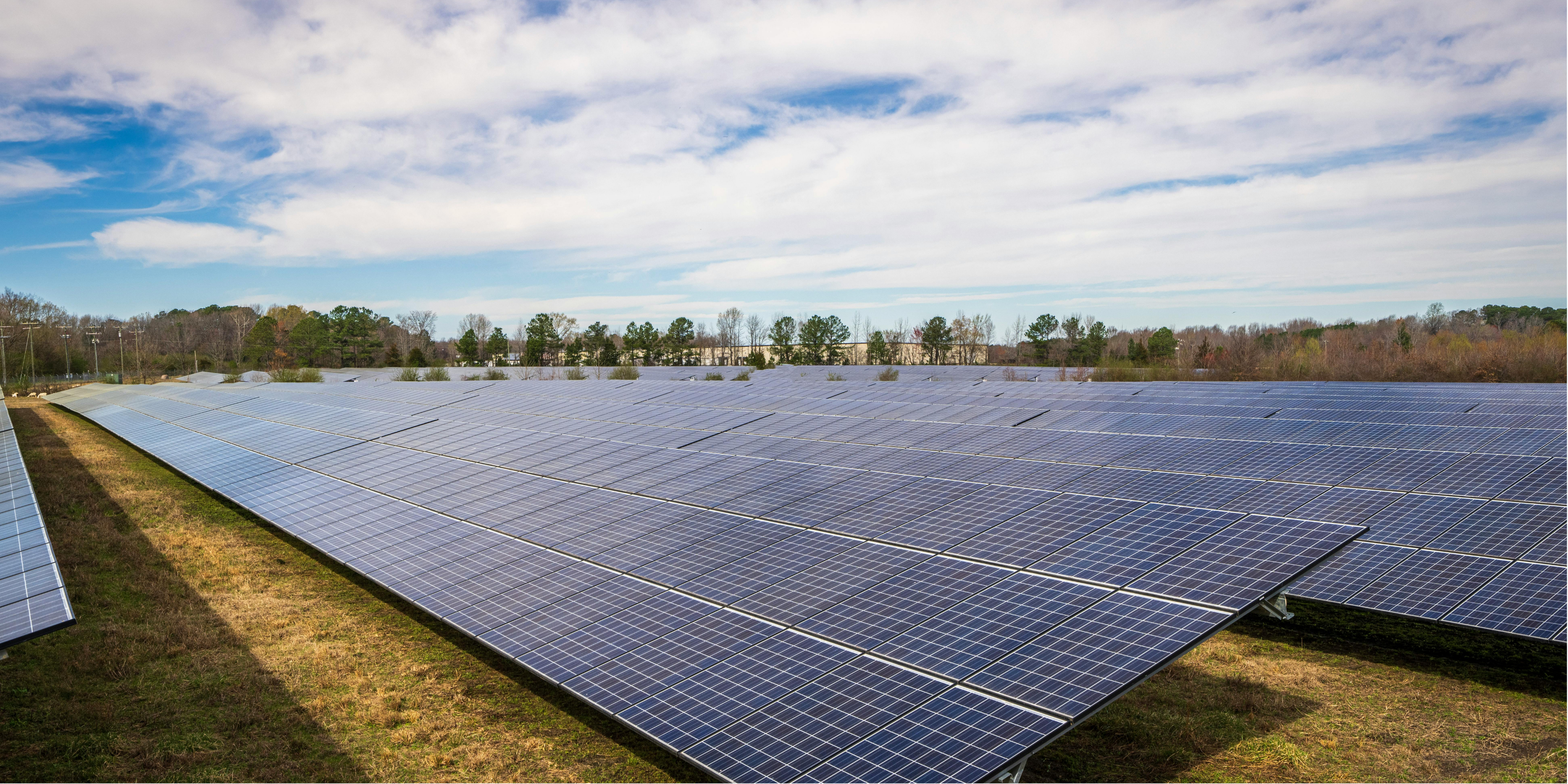 Ground mounted solar plant